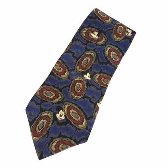 Disney Mickey Mouse Tie Blue Black - Picture 1 of 6
